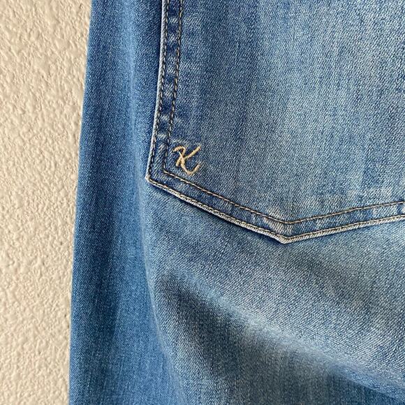 KUT from the Kloth Boyfriend Mid Rise Cotton Blue Jeans Quality Denim Womens 2 - Picture 7 of 10